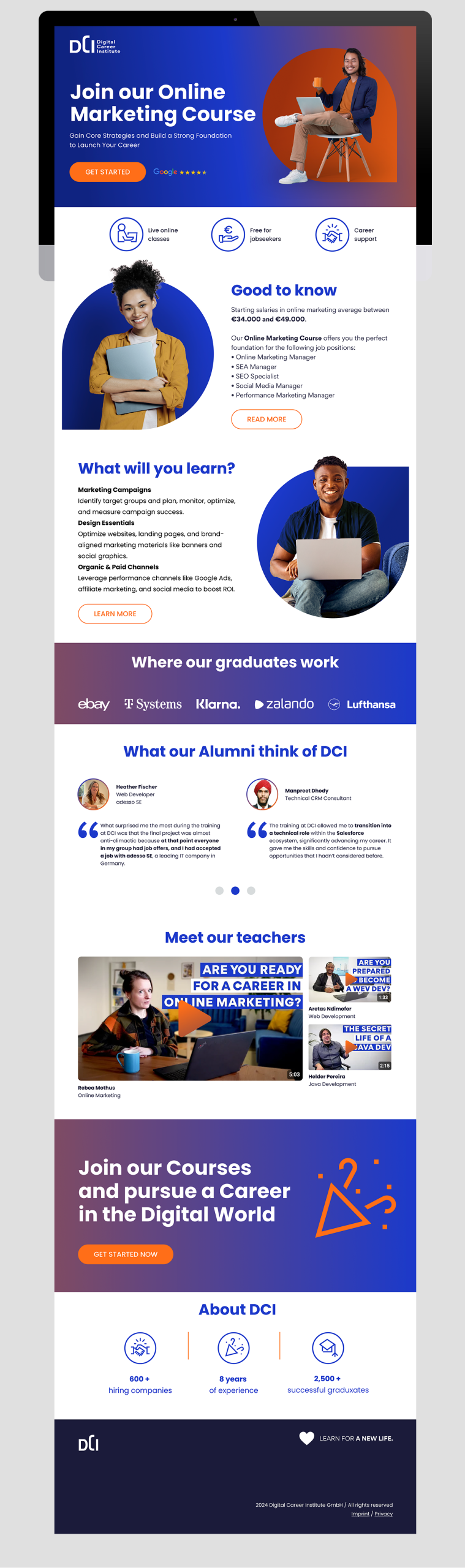 Portfolio Page: DCI